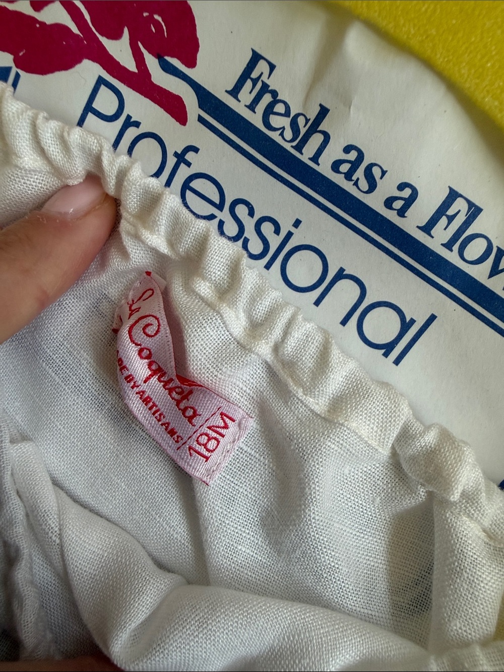 Children's White Ruffle Dress with Belt - Picture 4 of 4